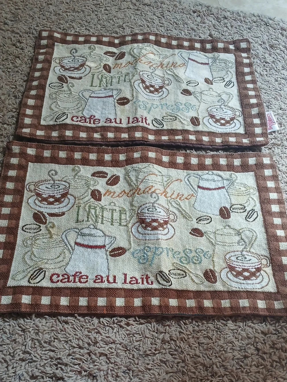 Cafe au Lait Brown Kitchen Placemats - Set of 2